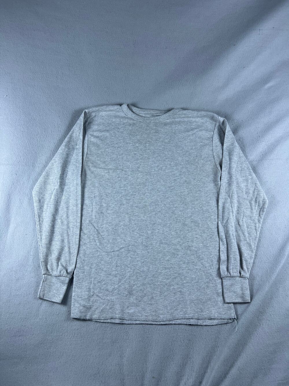 Old Mill Thermal Shirt Mens XL Gray Long Sleeve Crew Neck Waffle Knit Baselayer